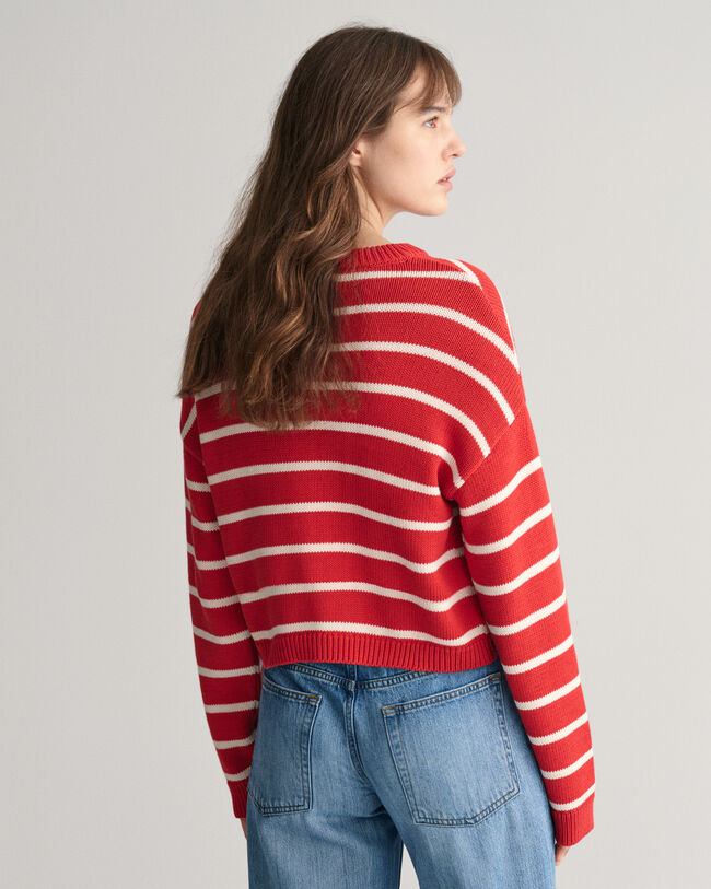 Pull ras du cou à rayures