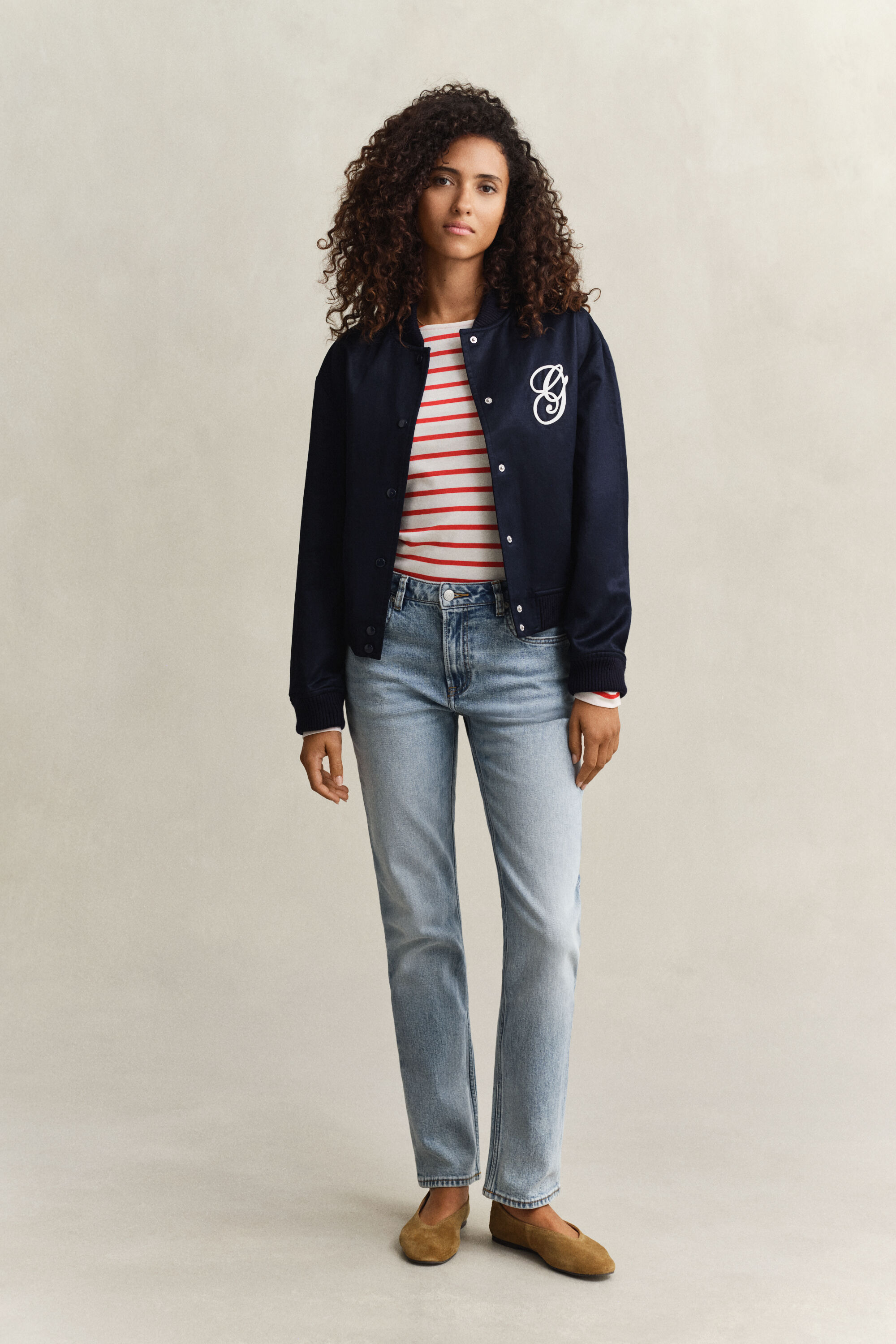 T-shirt à manches longues et rayures marinières