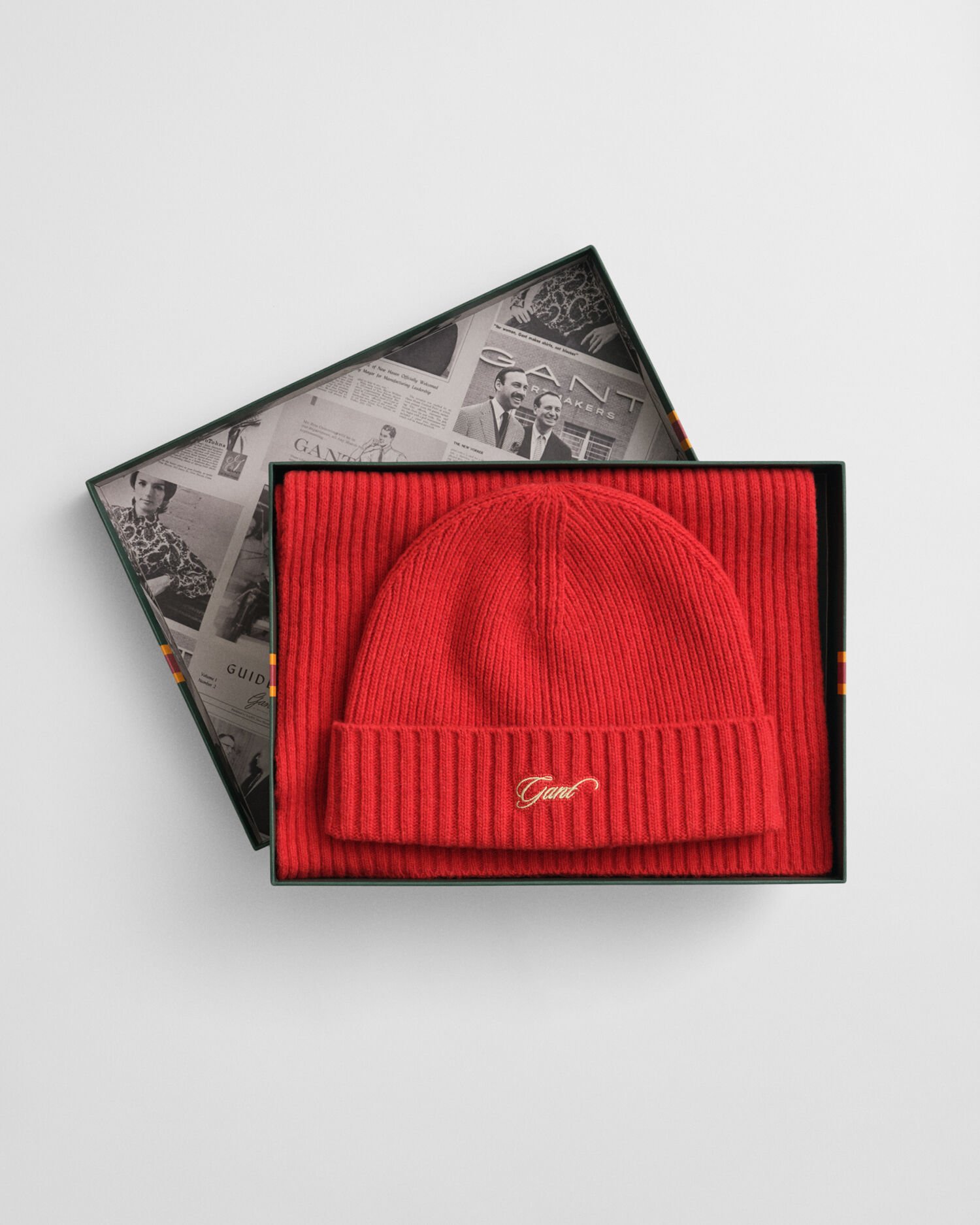 Coffret cadeau bonnet et écharpe avec inscription