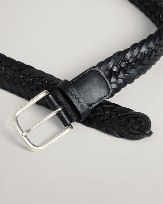 Ceinture tress&eacute;e en cuir