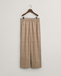 Pantalon relaxed fit à carreaux Pull-On