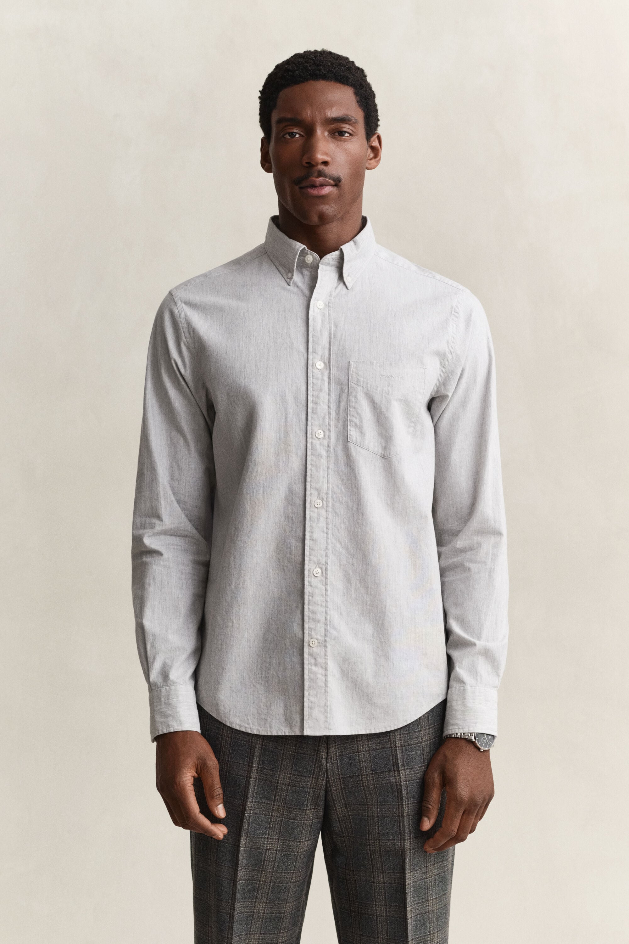 Chemise en popeline chinée Archive