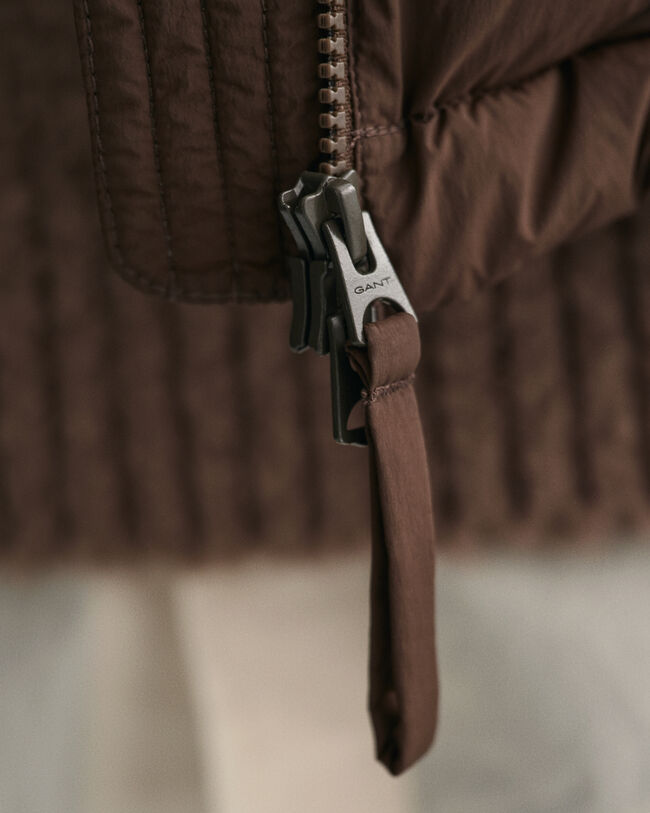 Doudoune sans manches mi-longue en duvet