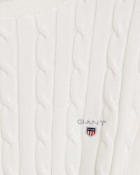 Pull col roulé en coton stretch à torsades