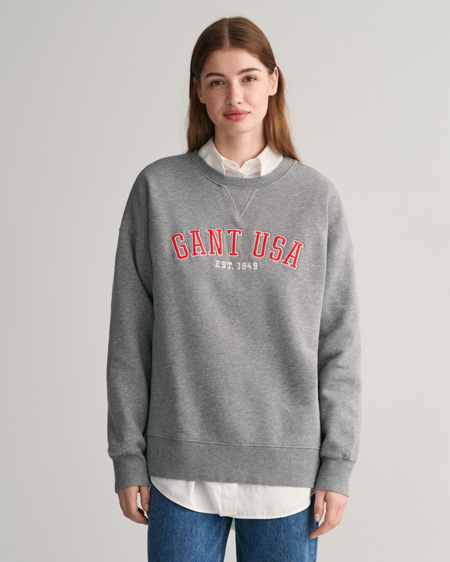 Sweat-shirt ras du cou ultra-ample GANT USA