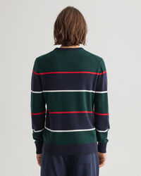 Pull ras du cou &agrave; rayures Banner Shield