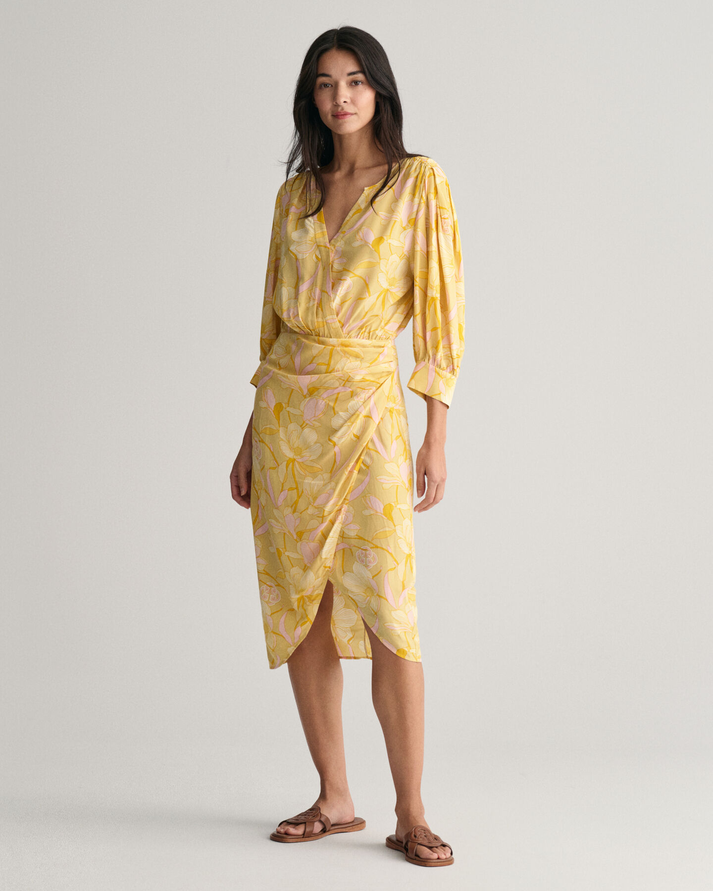 Robe portefeuille regular fit Magnolia Print