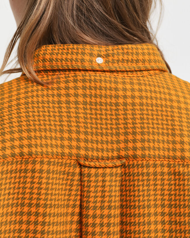 Chemise relaxed fit &agrave; motif pied-de-poule