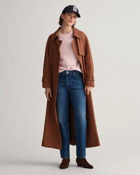 Pull ras du cou en laine c&ocirc;tel&eacute;e