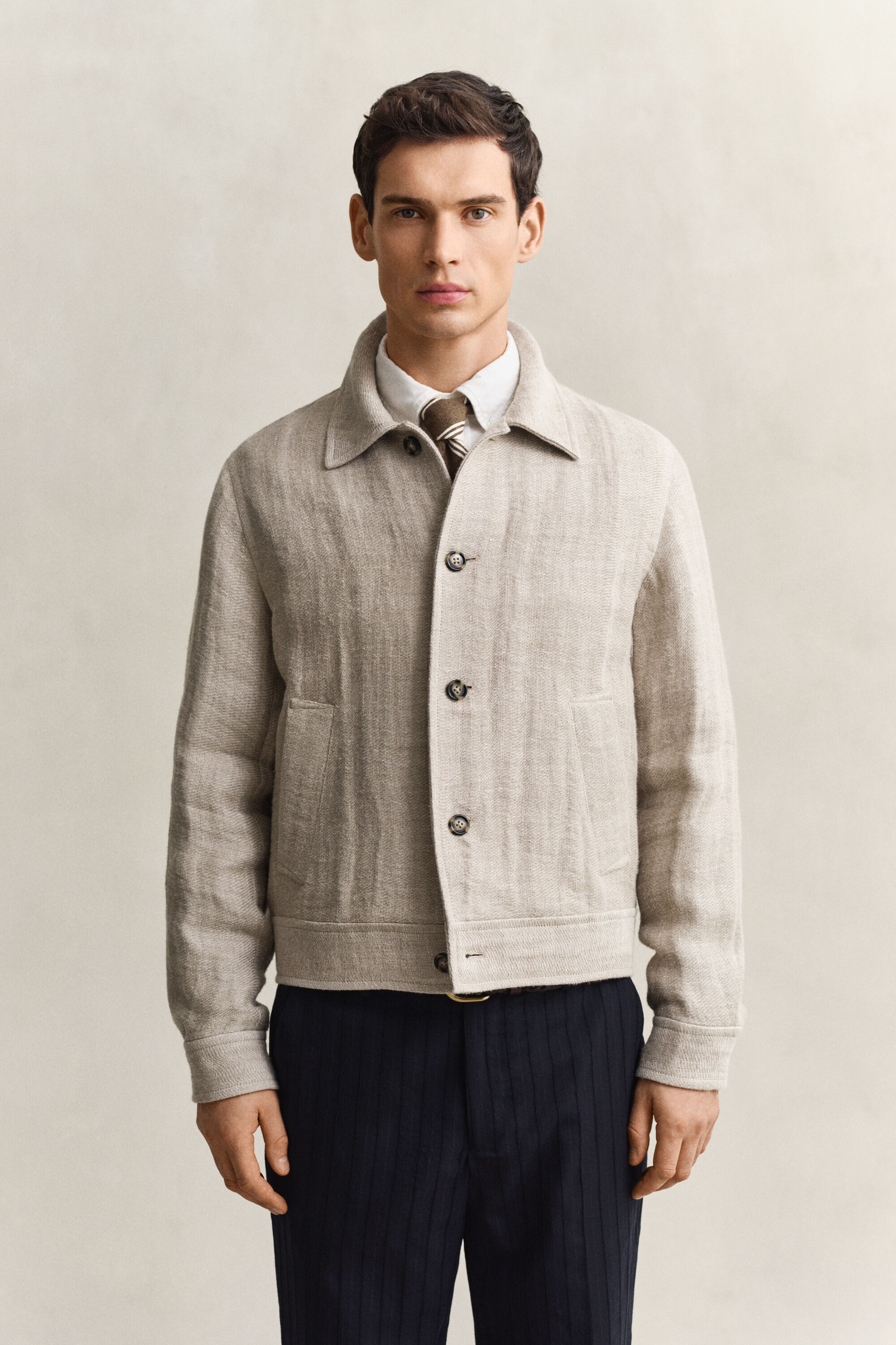 Veste en lin délavé