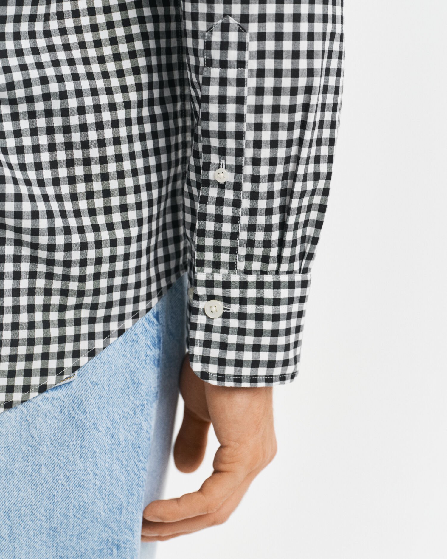 Chemise coupe regular en popeline à carreaux vichy classique