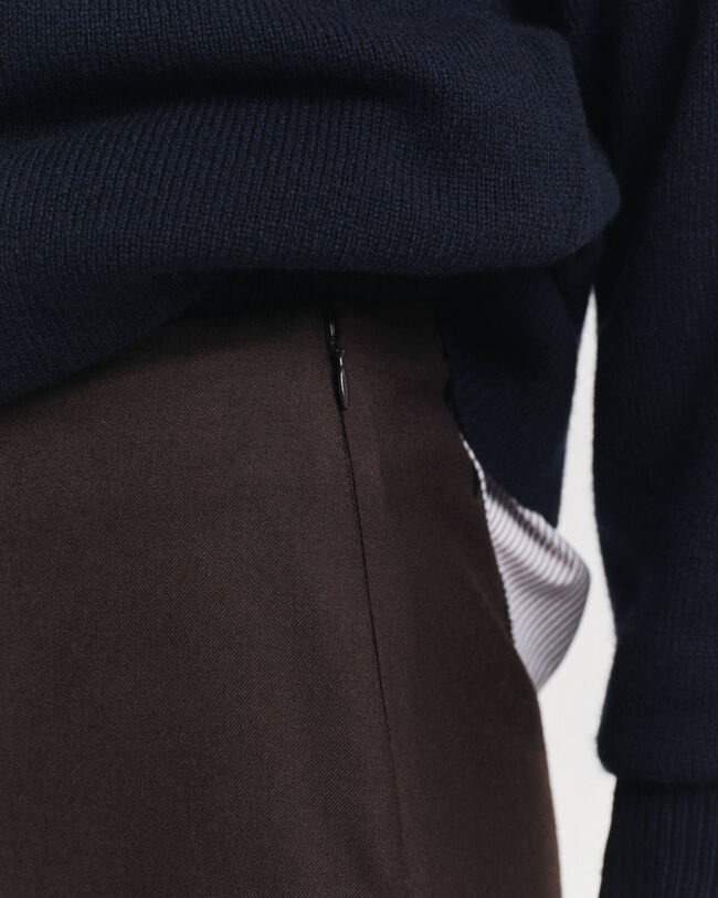 Jupe crayon midi en laine mélangée