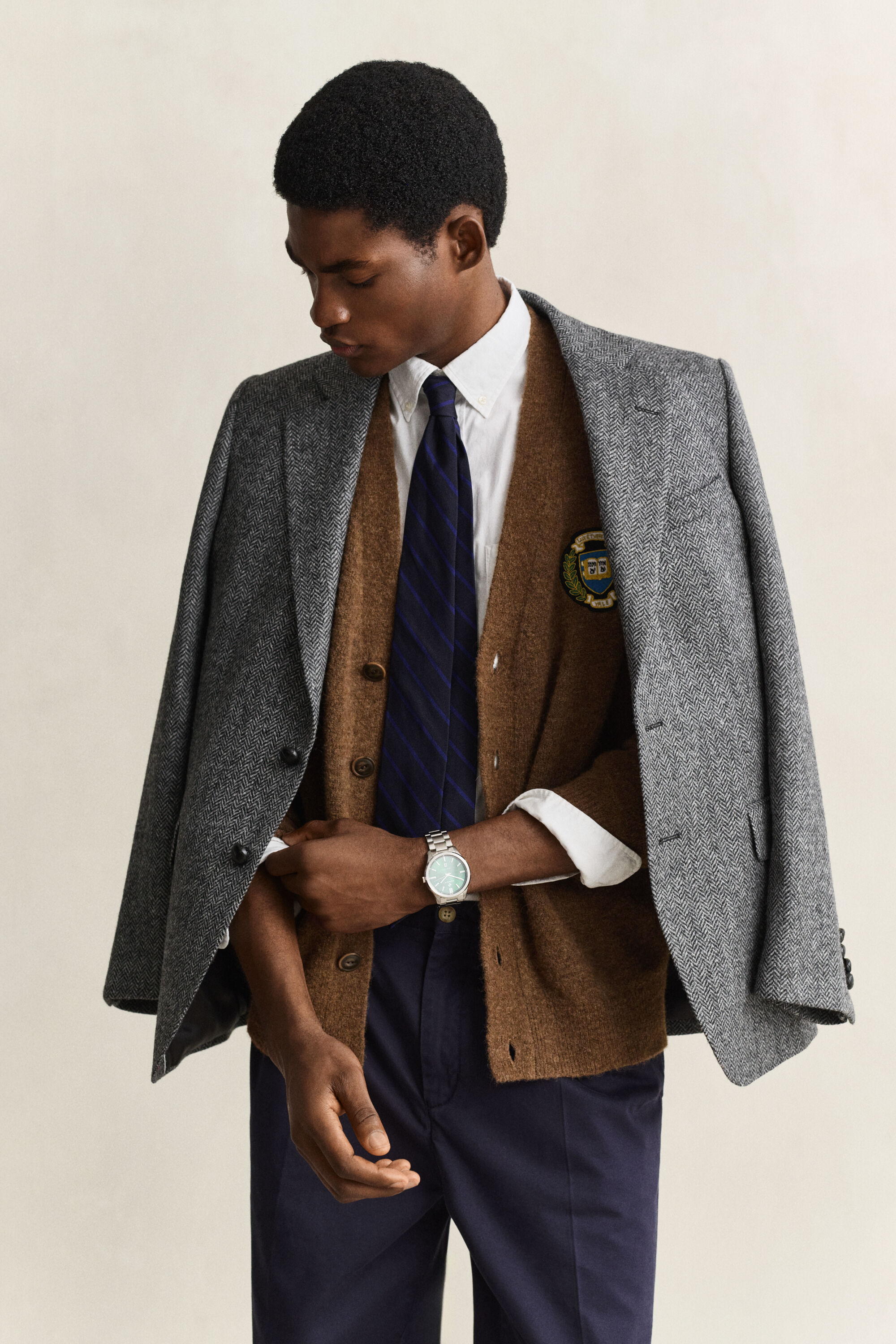 Cardigan en laine brossée Gant x Yale