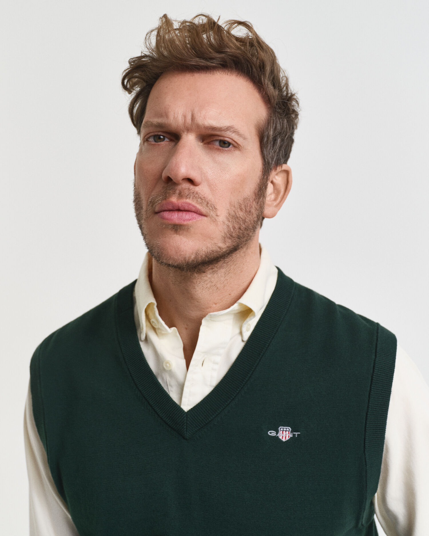 Pull sans manches en coton classique