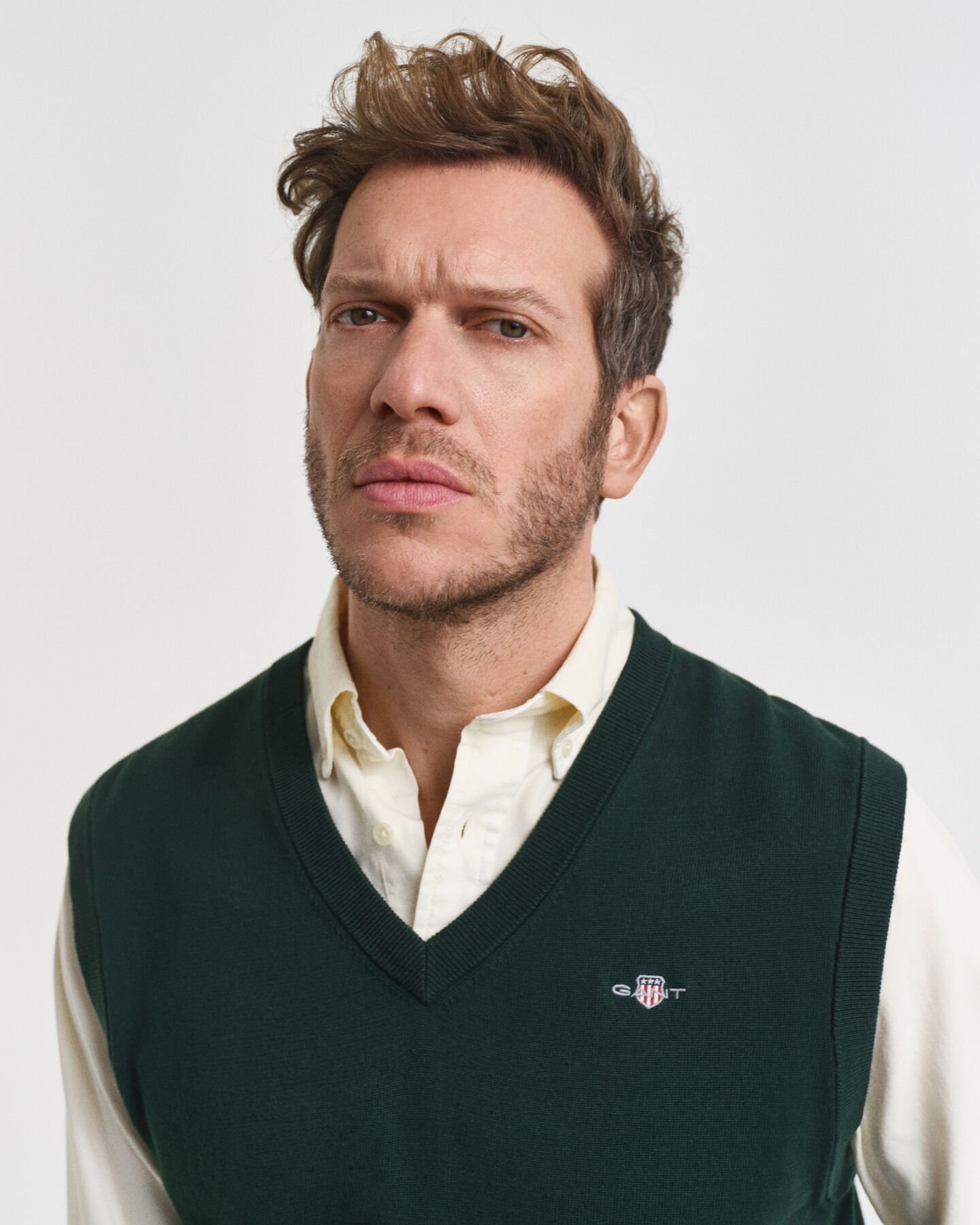 Pull sans manches en coton classique