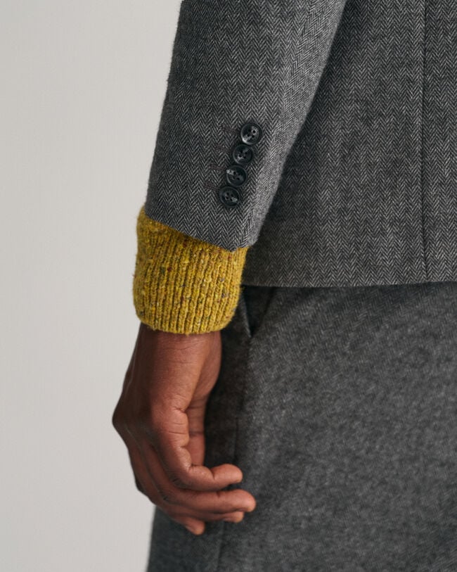 Veste blazer de costume à chevrons