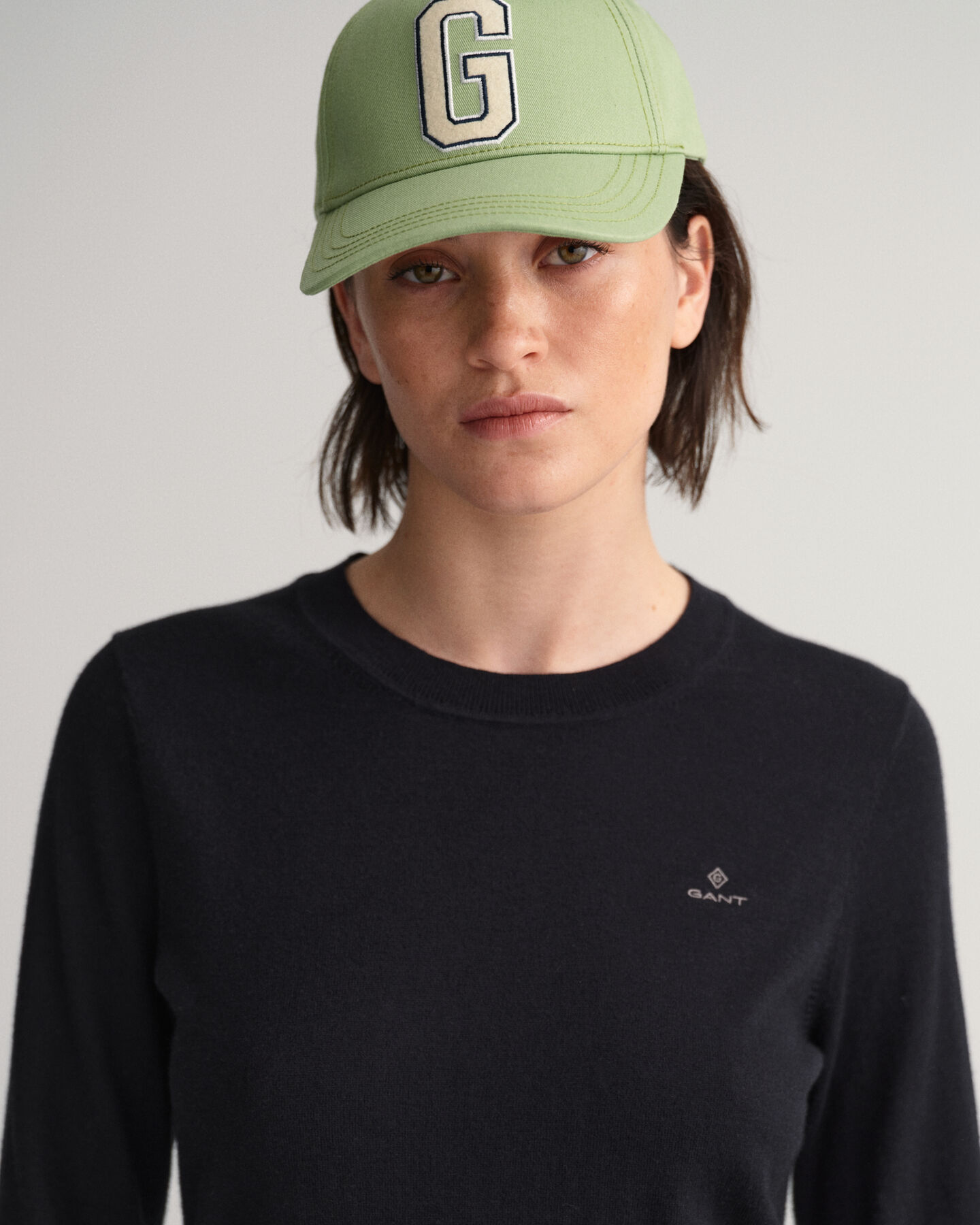 Pull ras du cou en coton et cachemire