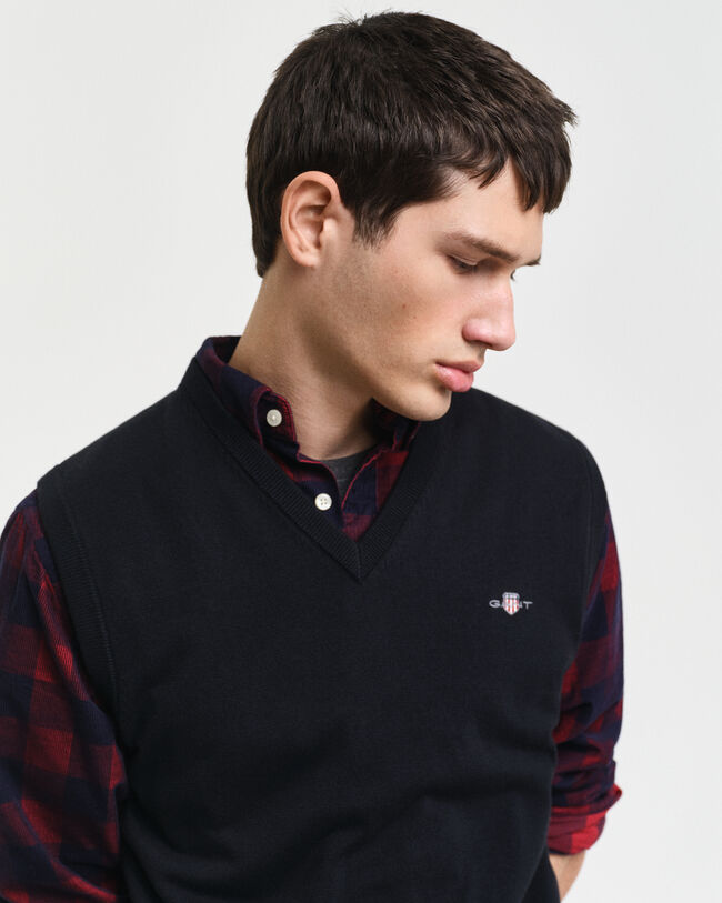 Doudoune sans manches classique en coton