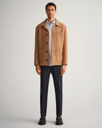 Chemise slim fit en popeline de coton