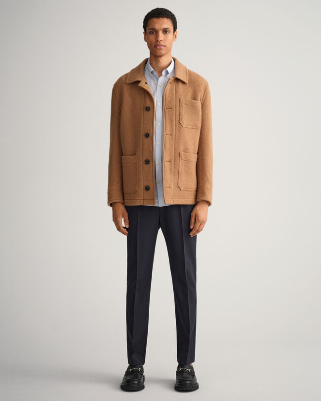 Chemise slim fit en popeline de coton