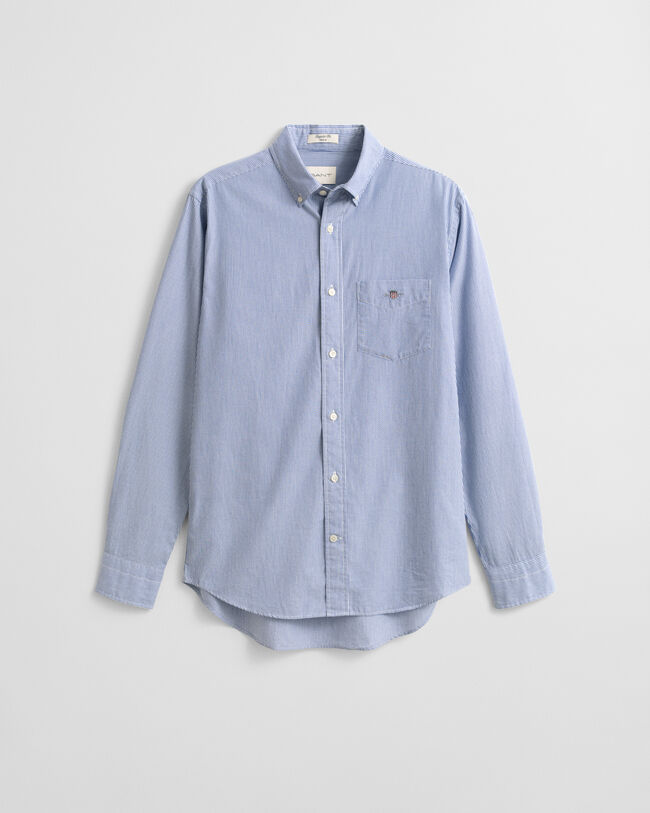 Chemise coupe regular en popeline à rayures Banker classique