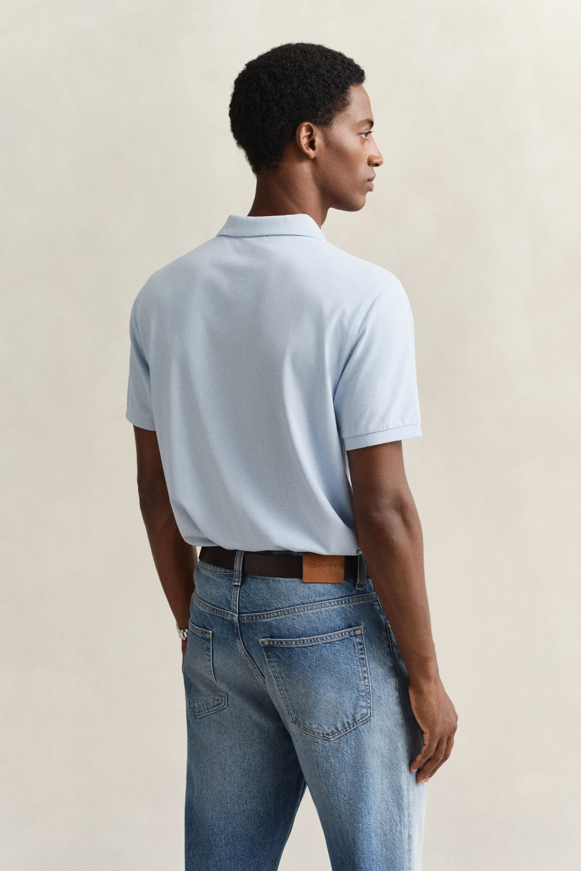 Polo coupe regular en coton piqué Shield