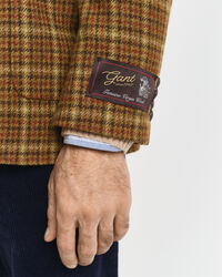 Veste blazer coupe décontractée en tweed à carreaux
