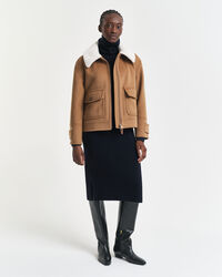 Robe col roulé avec finitions en maille