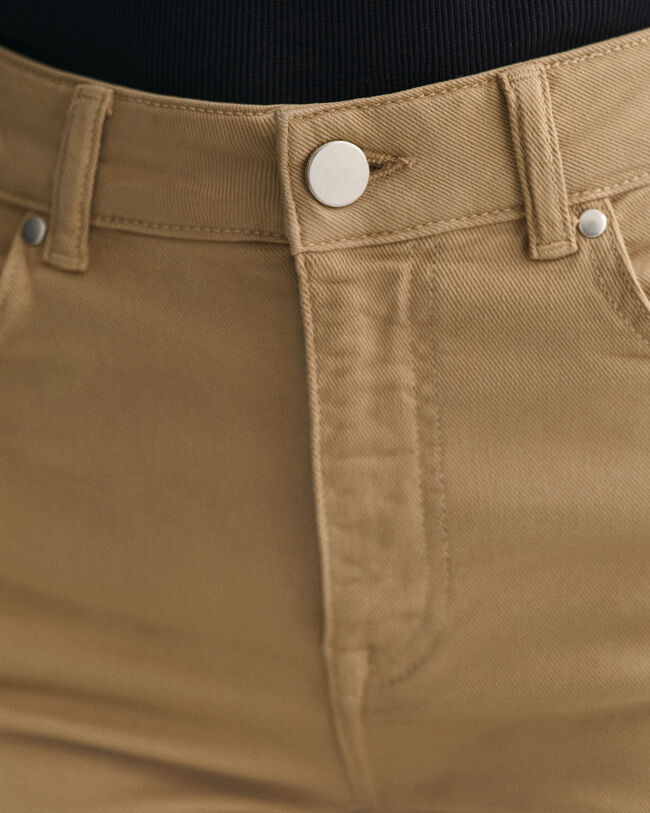 Jean court coloré à jambes larges