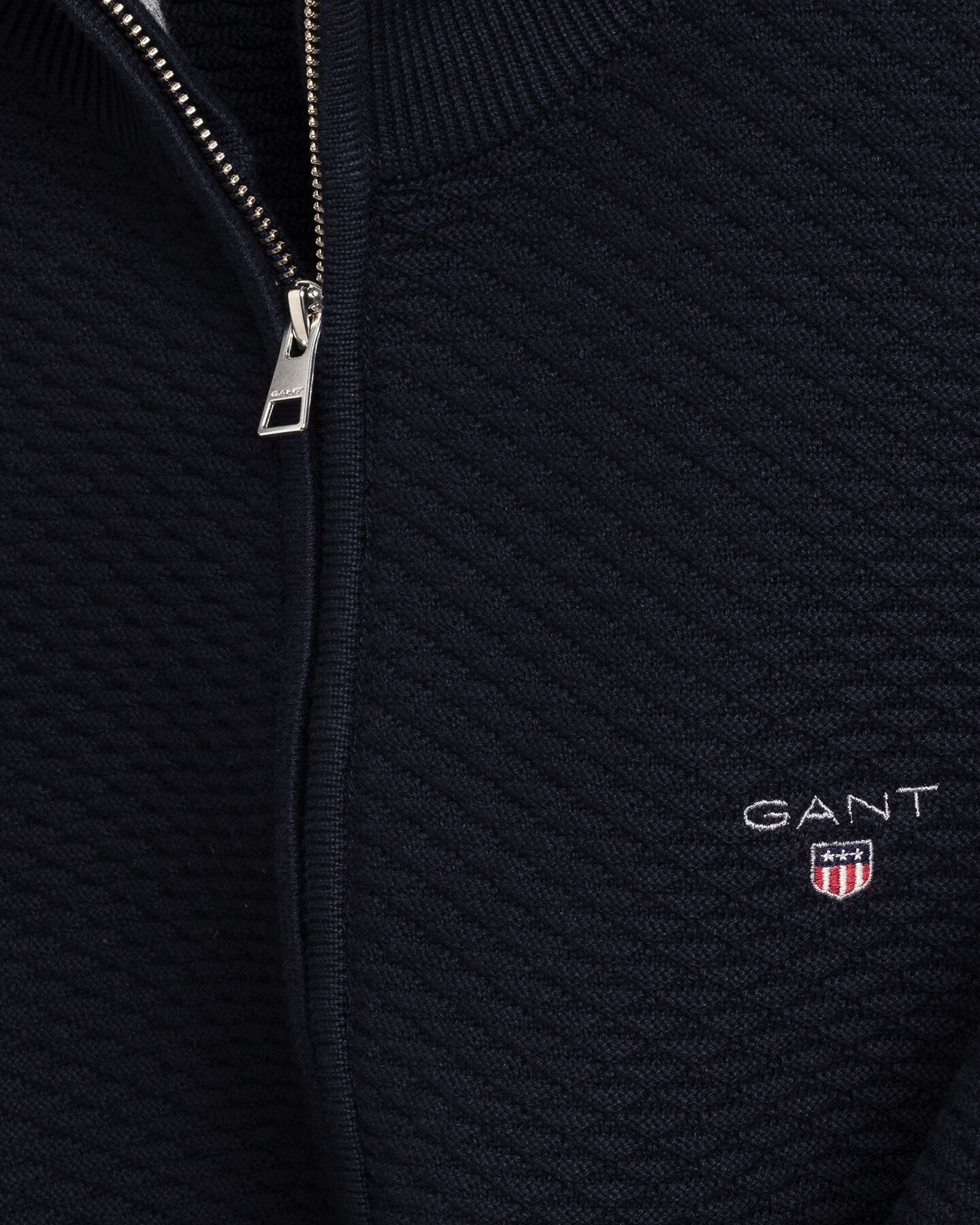 Pull zippé avec motif Triangle Texture