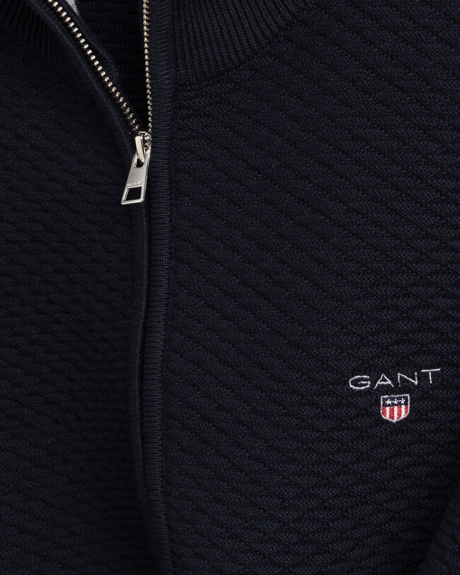 Pull zippé avec motif Triangle Texture