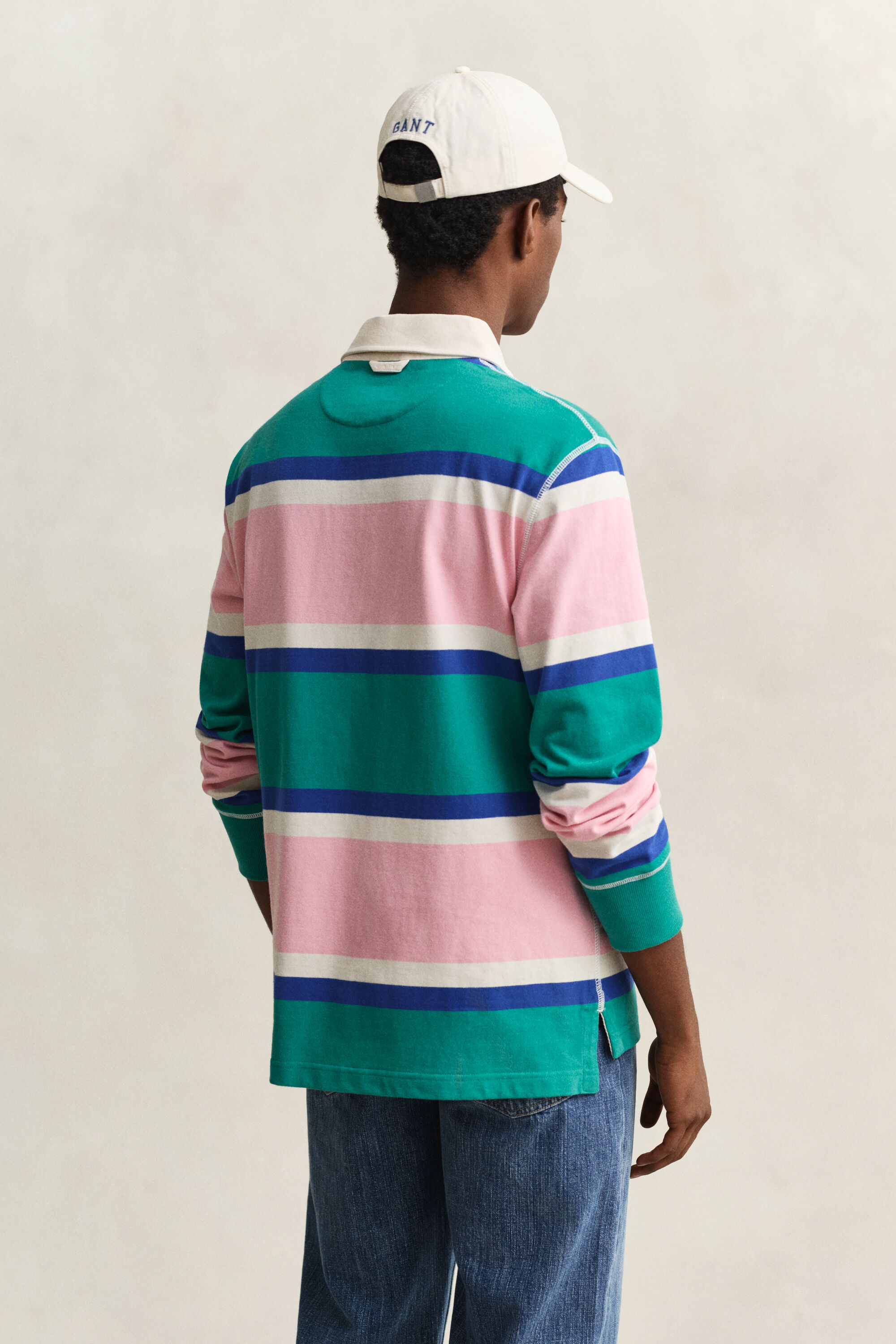 Polo Rugger à rayures en colour-block