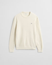 Pull col rond en maille torsadée