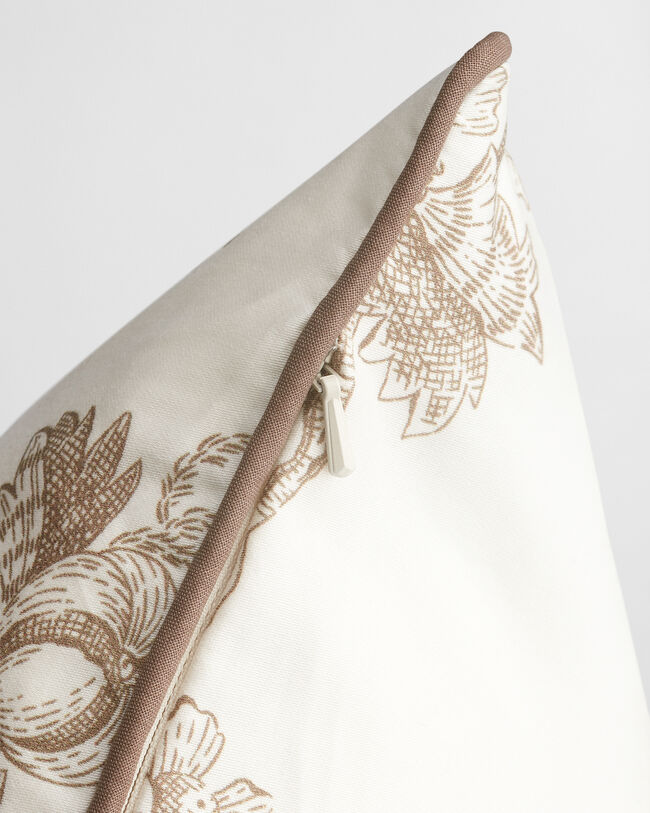 Housse de coussin en satin à imprimé arbres