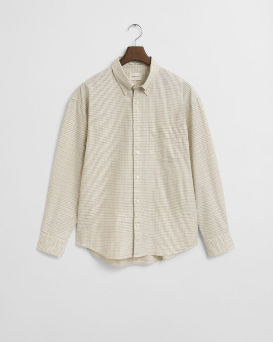 Chemise ultra-ample en coton Oxford à carreaux Luxury