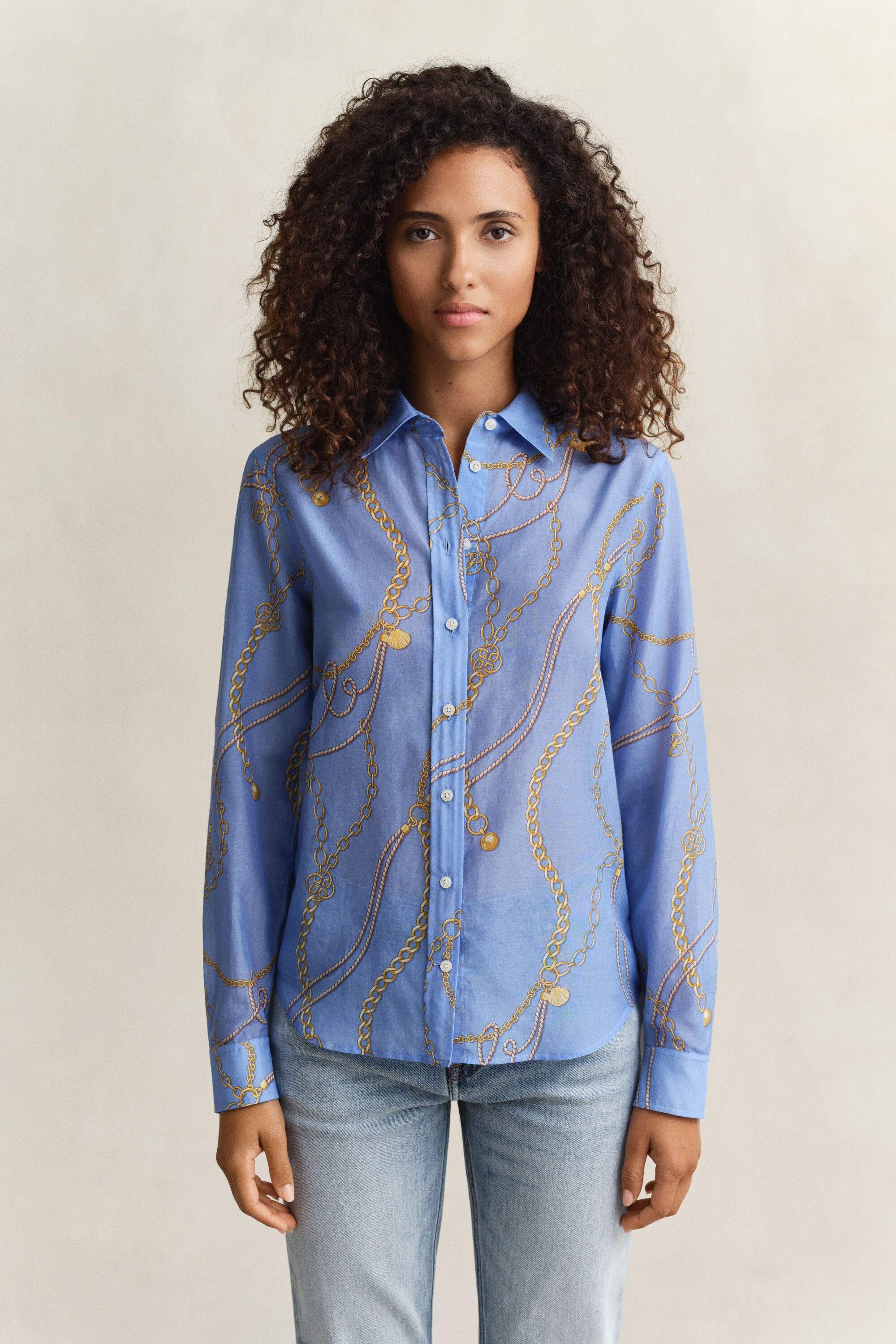 Chemise en coton et soie