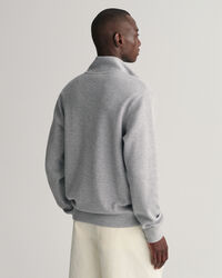 Pull &agrave; demi-zip Waffle Texture