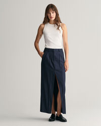 Jupe longue plissée à rayures tennis