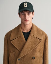 Manteau à boutonnage croisé en laine