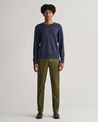 Pantalon de costume en coton et lin