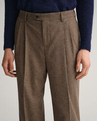 Pantalon de costume à carreaux en motif pied-de-poule