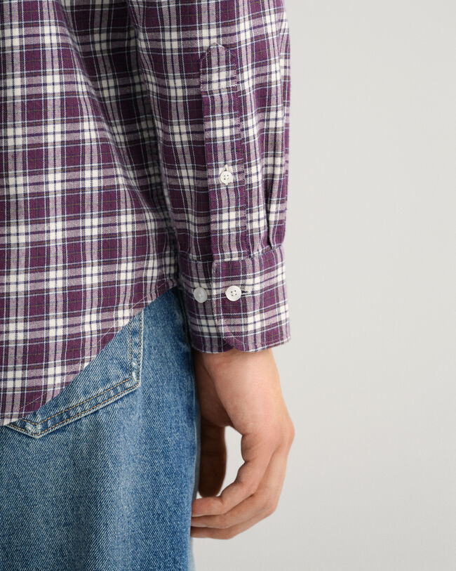 Chemise regular fit en flanelle &agrave; carreaux