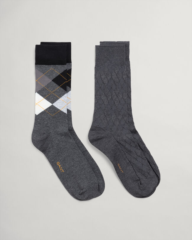 Coffret cadeau de 2 paires de chaussettes argyle