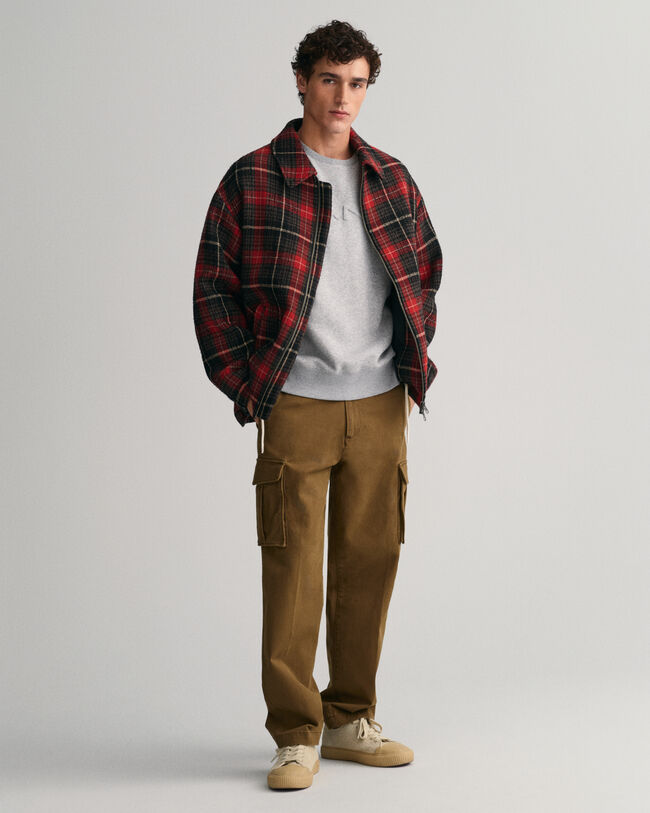 Pantalon cargo en sergé