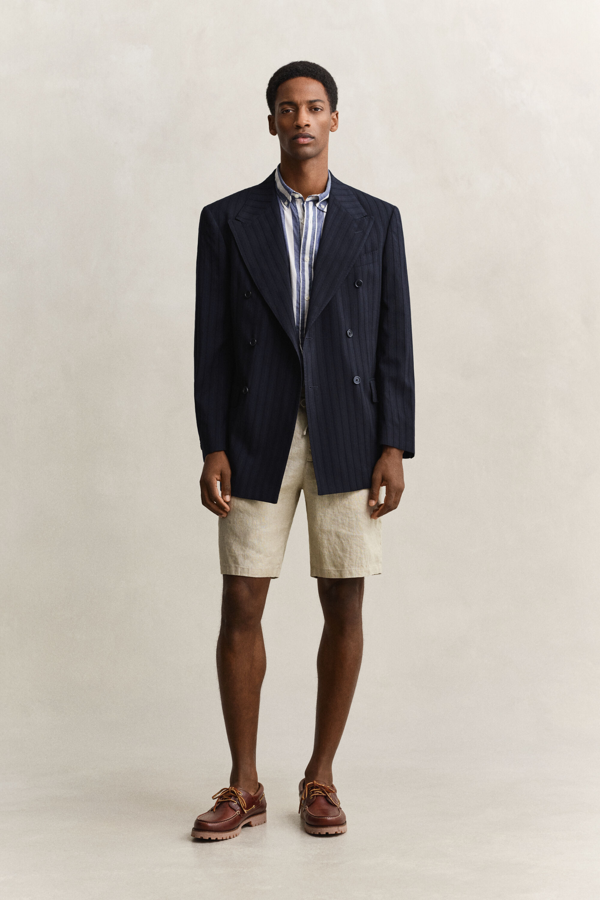 Chemise en voile de coton à rayures