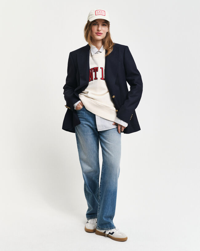 Sweat-shirt ras du cou &agrave; manches colour-block