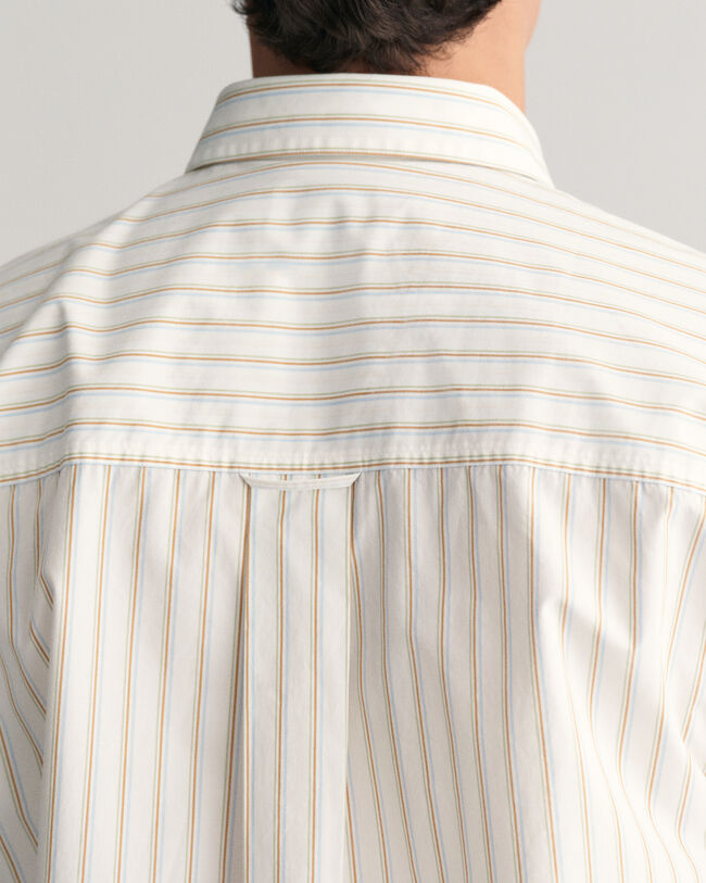 Chemise relaxed fit ray&eacute;e &agrave; manches courtes Heritage Poplin