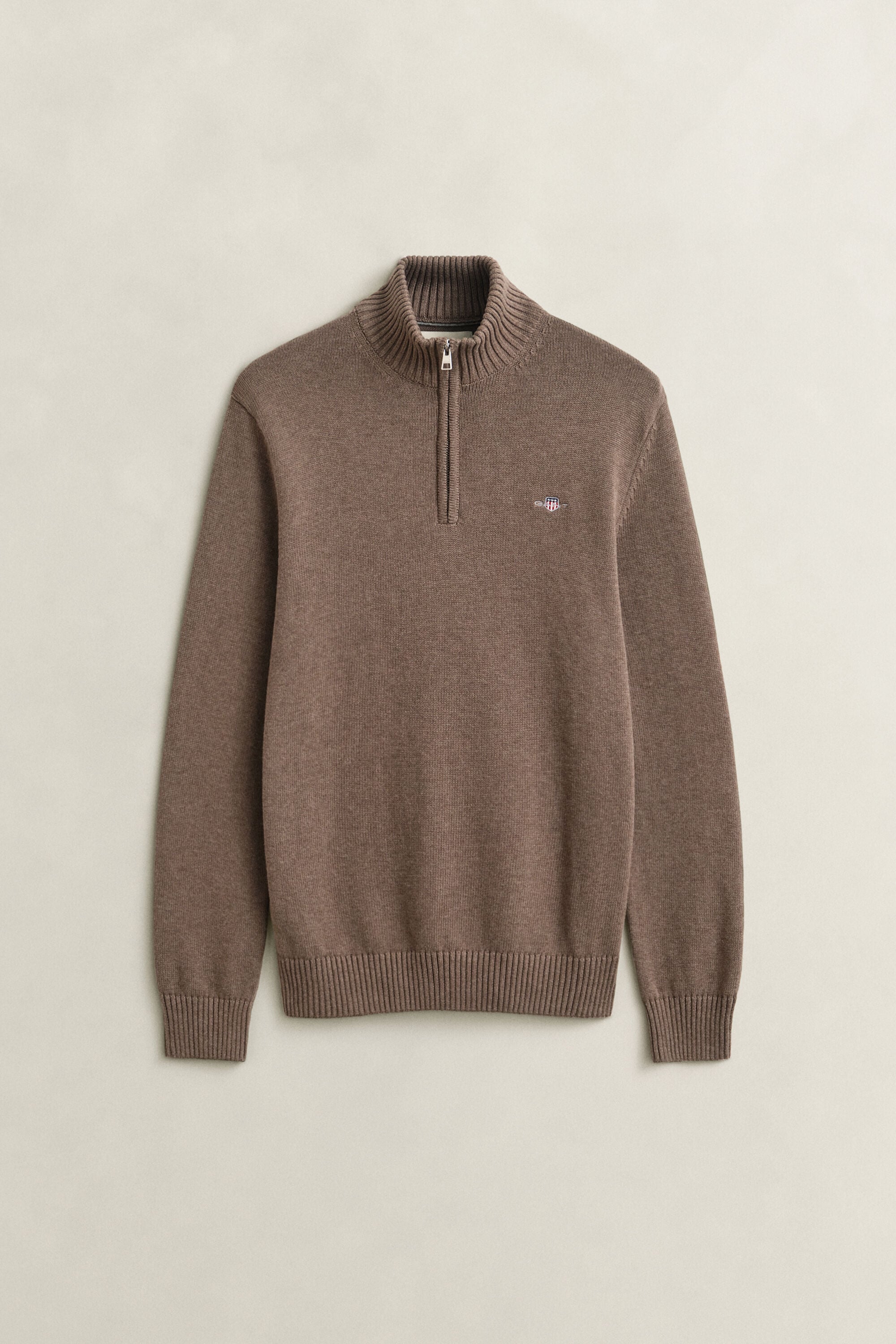 Pull en coton décontracté à demi-zip