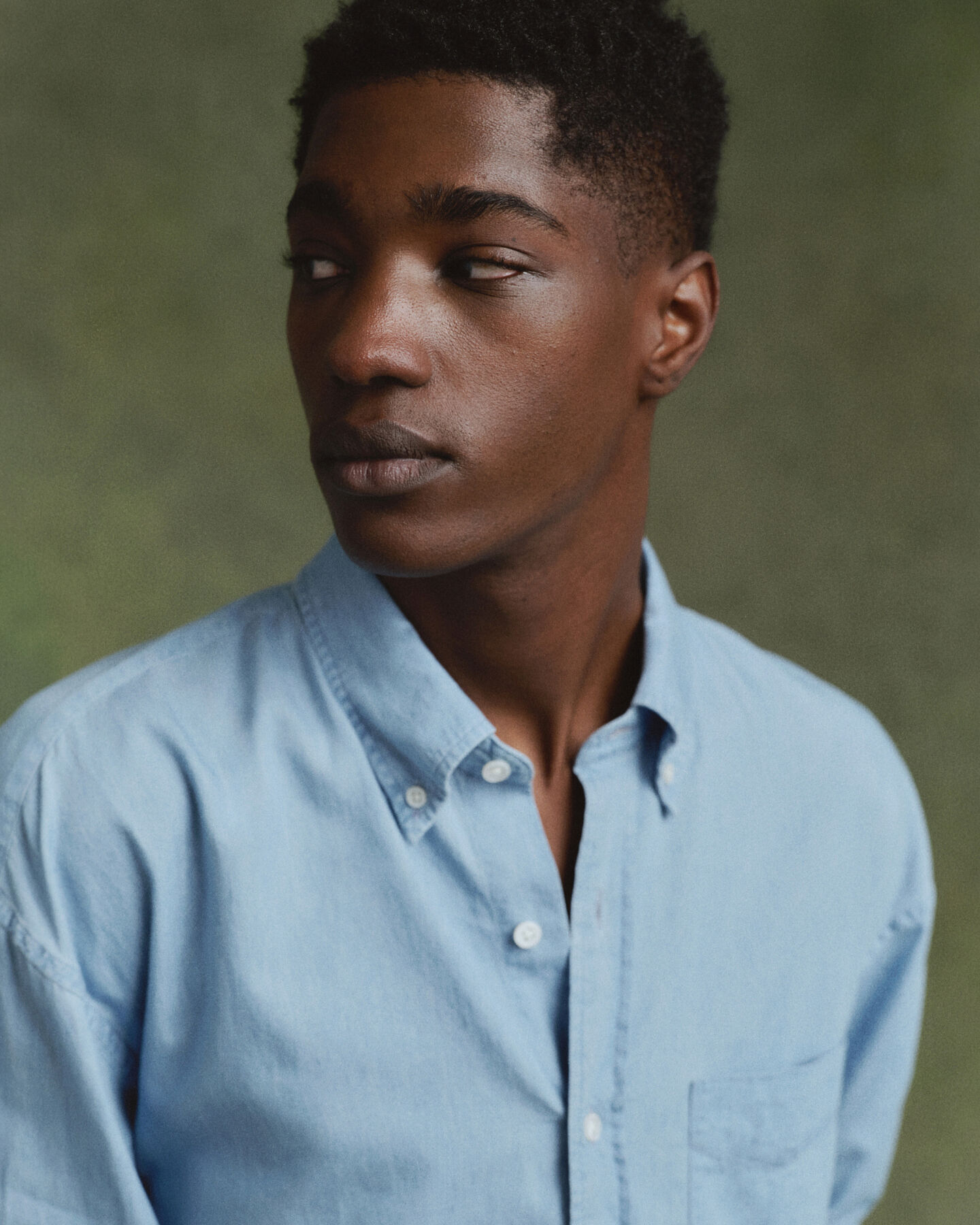 Chemise coupe ultra-ample indigo Luxury