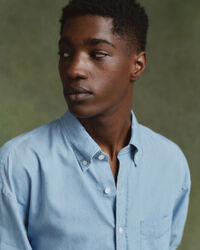 Chemise coupe ultra-ample indigo Luxury